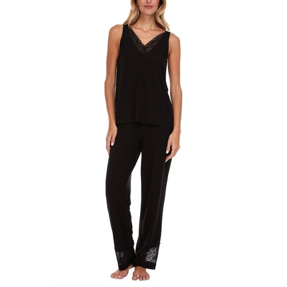 Flora by Flora Nikrooz Women's Franny Tank and Pajama Pants Set - Black M PJ set - Picture 1 of 4